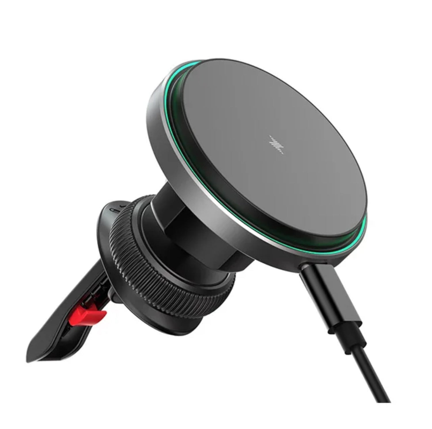 Wireless car charger mount with fast Qi charging for smartphones